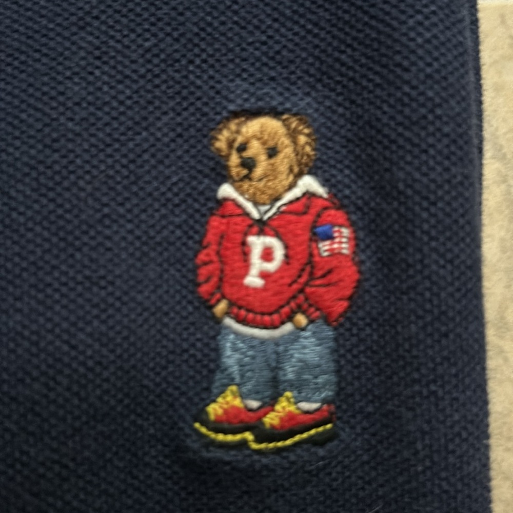 Polo Ralph Lauren Navy Polo with Bear Embroidery